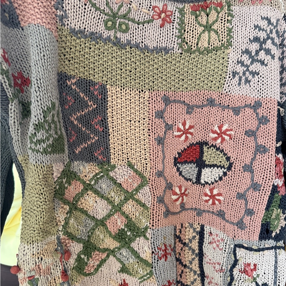 Patchwork Knit Sweater - Multicolor - Picture 2 of 5